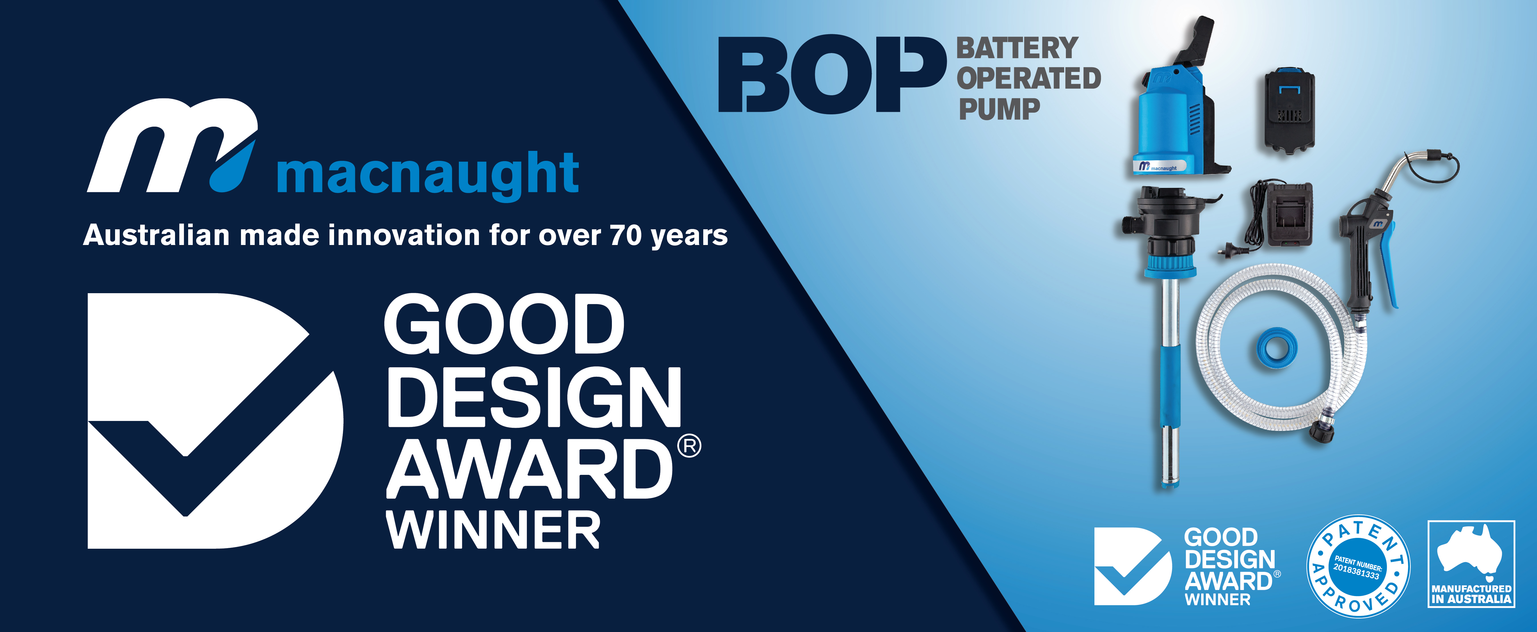 Macnaught BOP WINS Good Design Award 2020